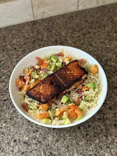 BLT salmon caesar salad