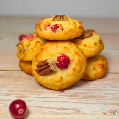 Cranberry Cottage Cheese Cookies with Pecans (No Added Sugar)
