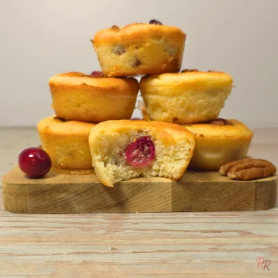 Cranberry Pecan Cottage Cheese Breakfast Muffins