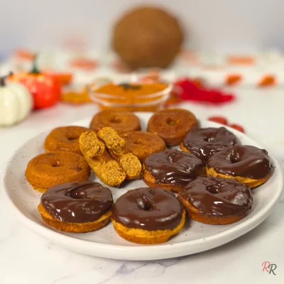 Pumpkin Cottage Cheese Donuts with Coconut Flour