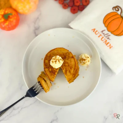 Pumpkin Cottage Cheese Pancakes with Almond Flour