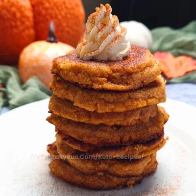 Pumpkin Cottage Cheese Pancakes with Coconut Flour