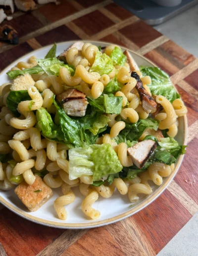 Grilled Chicken Caesar Pasta Salad
