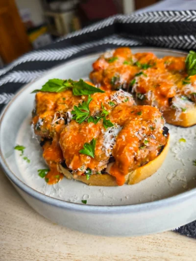 Smashed Meatball Toasties
