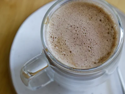 Caffeine-Free Caramel Latte with Chocolate Cold Foam