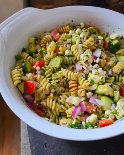 Tri-Colour Pasta Salad