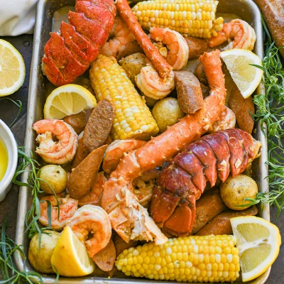 Seafood Boil Recipe with Shrimp, Crab Legs & Lobster
