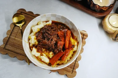 Cozy Dutch Oven Pot Roast with Mashed Potatoes