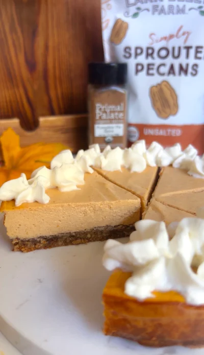 Ultra Healthy Pumpkin Pie Cheesecake