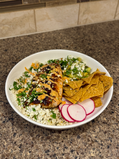 blackened fish taco bowls