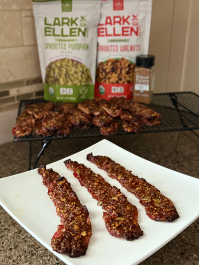 autumnal spiced candied bacon