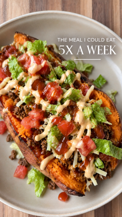 Loaded Taco Sweet Potatoes