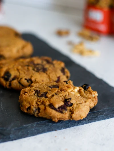 Pumpkin Chocolate Chip Cookies with Cranberries and Walnuts