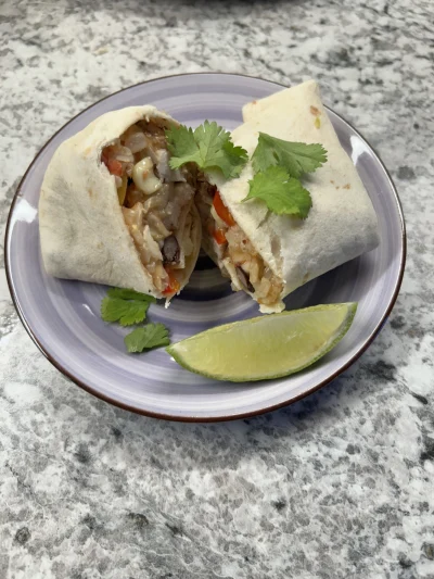 Chicken Black Bean & Corn Burritos