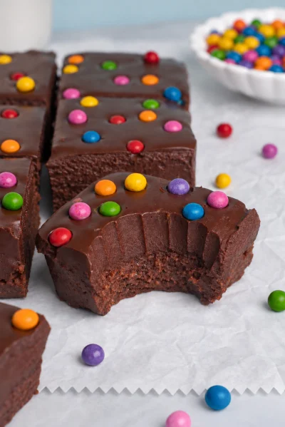 No-Bake Protein Cosmic Brownies