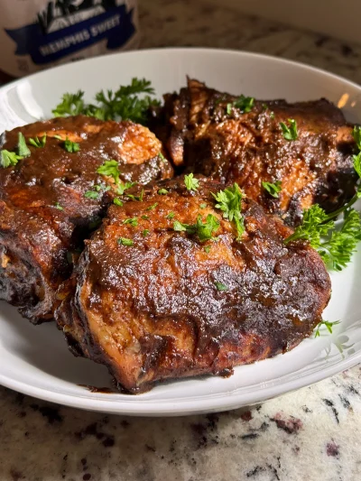 Easy Slow Cooker BBQ Chicken Thighs