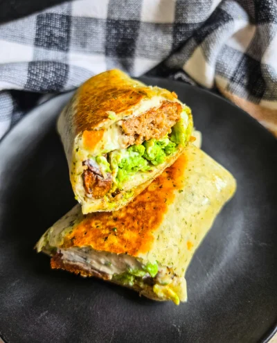 Green Eggs, Sausage & Tater Breakfast Wraps