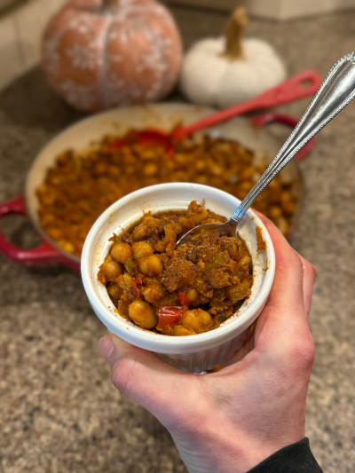 autumnal spiced baked beans