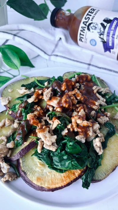 BBQ Ground Turkey Sweet Potato Nachos