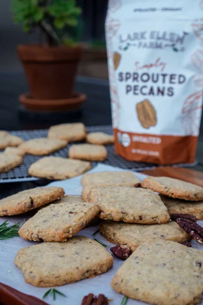 Pecan Shortbread Cookies with Rosemary