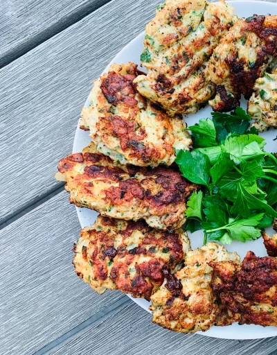 Caramelized Onion and Herb Chicken Patties