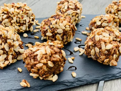 Chocolate Peanut Butter Rice Crispy Rolls