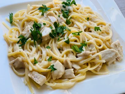 Dairy-Free Chicken Fettuccine Alfredo