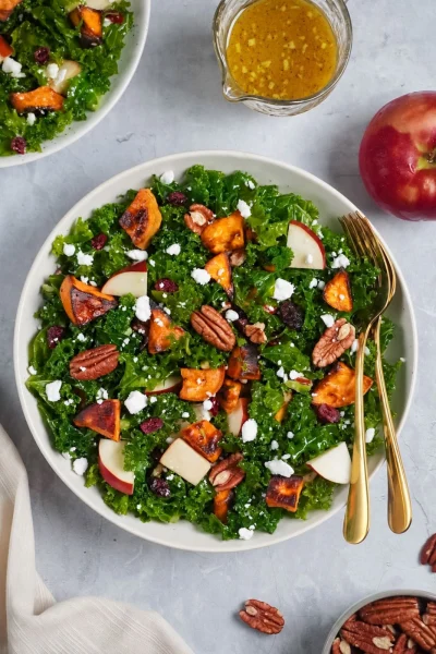 Fall Harvest Salad with Roasted Sweet Potatoes