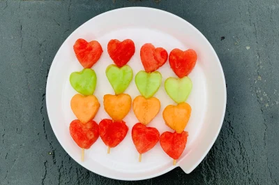 Heart Fruit Kebobs