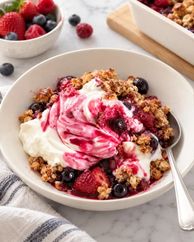 High-Protein Berry Breakfast Crumble