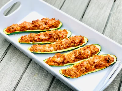 Lentil Zucchini Boats