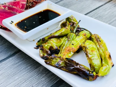 Miso Glazed Shishito Peppers