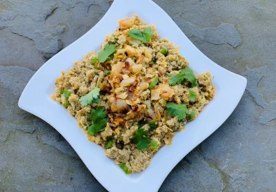 Moroccan Mujadara (Lentils and Quinoa with Caramelized Onions)