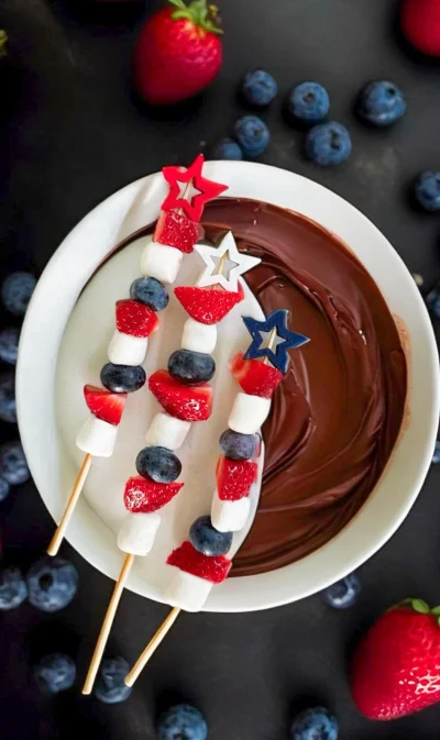 Patriotic Fruit Skewers