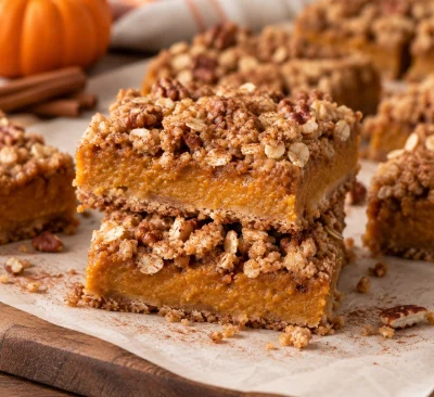 Pumpkin Pie Crumble Bars