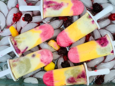 Rainbow Fruit Popsicles