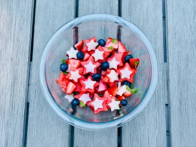Red, White, and Blueberry Fruit Salad