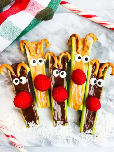 Reindeer Celery Sticks