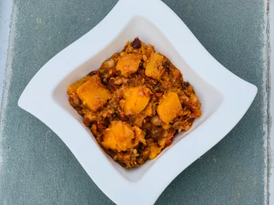 Slow Cooker Butternut Squash and Farro Chili