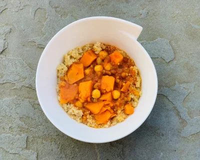 Slow Cooker Sweet Potato & Chickpea Stew