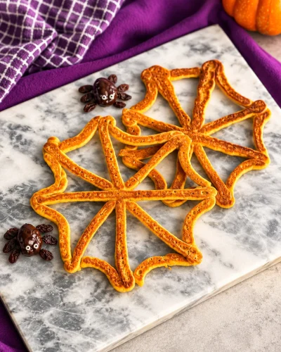 Spiderweb Pumpkin Pancakes